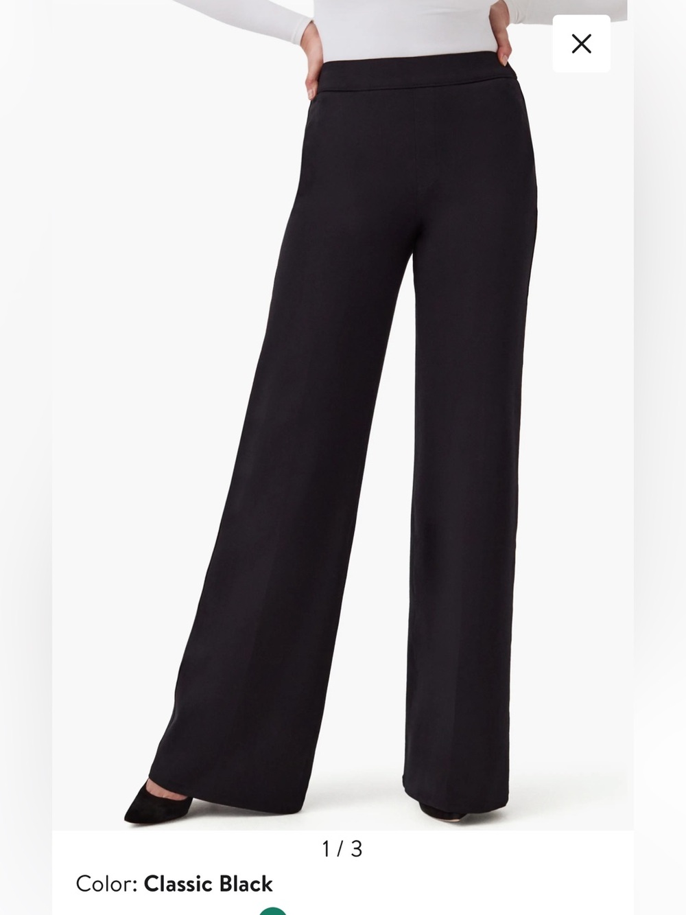 SPANXsupersmooth™ PerfectFit Ponte Wide Leg Pants XL Tall Classic Black NWT